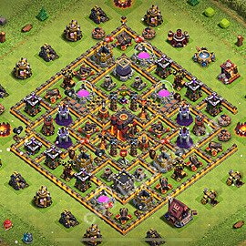 Diseño de aldea para farming Ayuntamiento 10 Copiar - COC TH10 Perfecta Distribucion 2025 + Enlace - #225