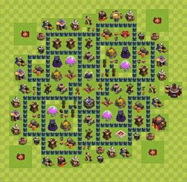 Base plan TH10 (design / layout) for Farming, #27