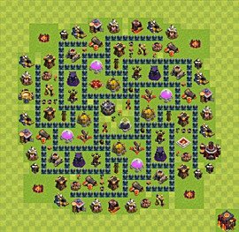 Base plan TH10 (design / layout) for Farming, #34
