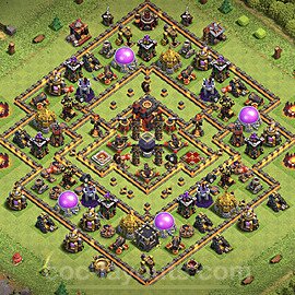 Base plan TH10 (design / layout) with Link, Hybrid, Anti Everything for Farming, #60