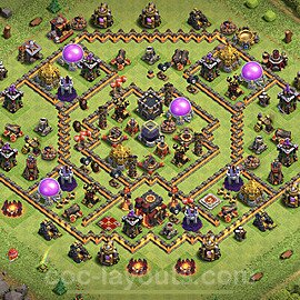 Municipio livello 10 Base + Link, Ibrido - Miglior Disposizione villaggio per Farming COC 2023 TH10 - #67