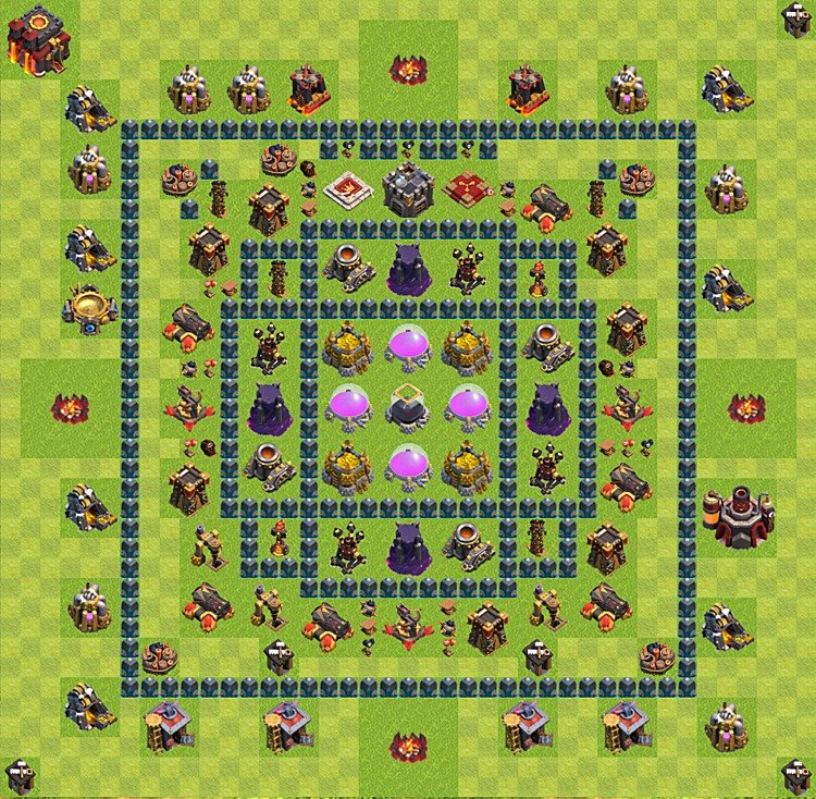 Farming Base TH10 - plan / layout / design - Clash of Clans - (#10) .