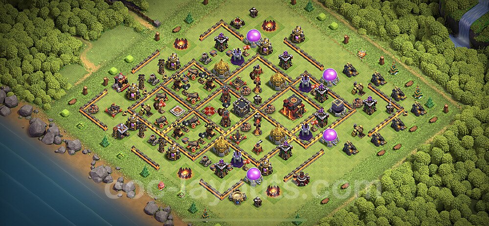 Base plan TH10 Max Levels with Link for Farming, #135