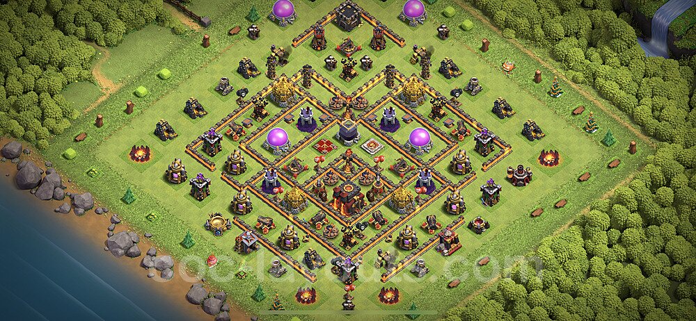 Base plan TH10 Max Levels with Link for Farming 2023, #136