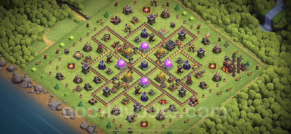 Base plan TH10 Max Levels with Link for Farming 2021, #146