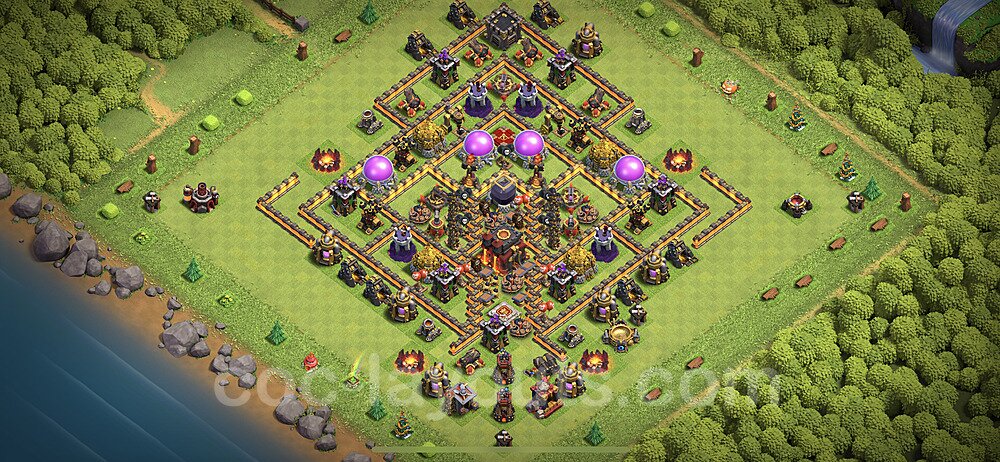 Base plan TH10 (design / layout) with Link, Anti Everything for Farming 2021, #152