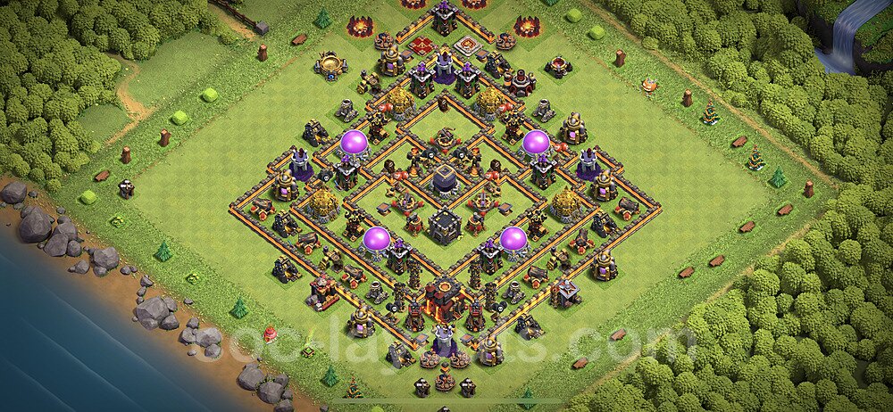 Base plan TH10 Max Levels with Link for Farming 2023, #168