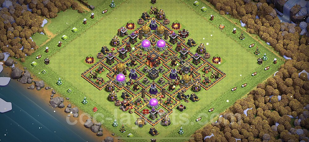 Base plan TH10 Max Levels with Link, Anti 3 Stars for Farming 2023, #194