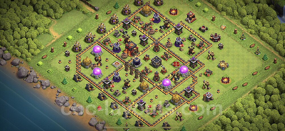 Base plan TH10 Max Levels with Link, Anti 3 Stars for Farming 2023, #210