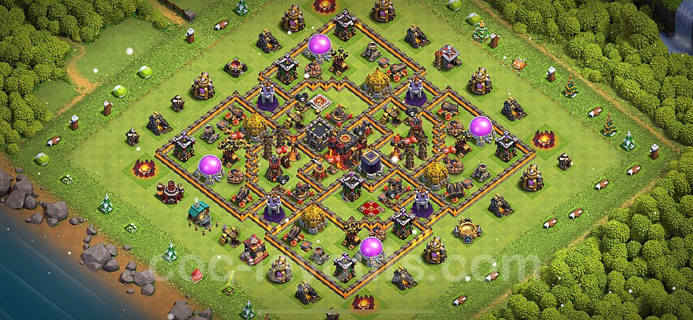 Base plan TH10 Max Levels with Link, Anti 2 Stars for Farming 2024, #212