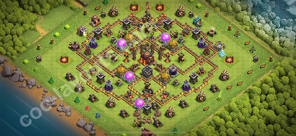 Base plan TH10 (design / layout) with Link, Anti Everything for Farming 2025, #226