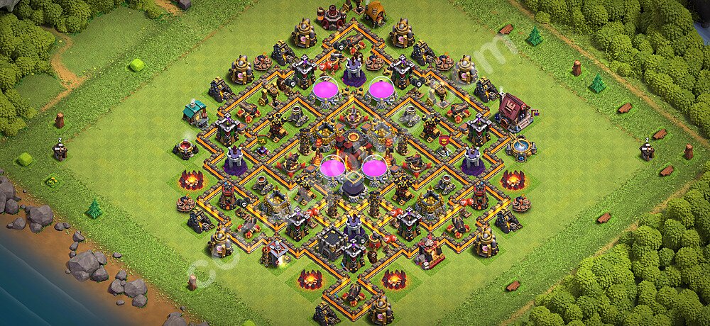 Farming Base Village HDV 10 + Lien (Link), Hybride 2026 - Hôtel de Ville 10 Base Copier - #228