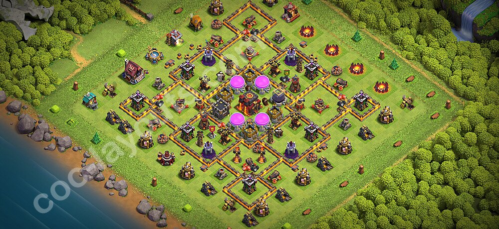 Farming Base Village HDV 10 + Lien (Link), Hybride 2026 - Hôtel de Ville 10 Base Copier - #229