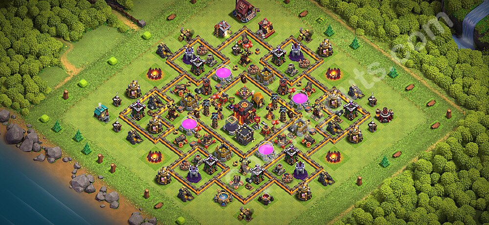 Farming Base Village HDV 10 + Lien (Link), Anti 3 étoiles 2026 - Hôtel de Ville 10 Base Copier - #230