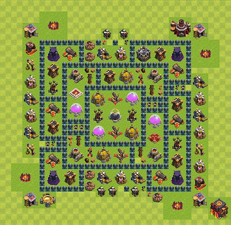 Base plan TH10 (design / layout) for Farming, #24