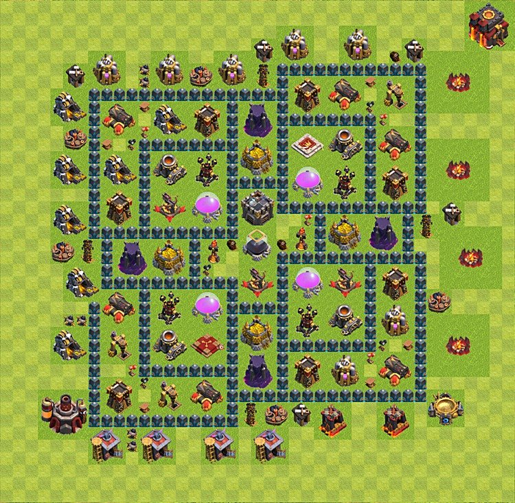 Farming Base TH10 - plan / layout / design - Clash of Clans - (#30) .