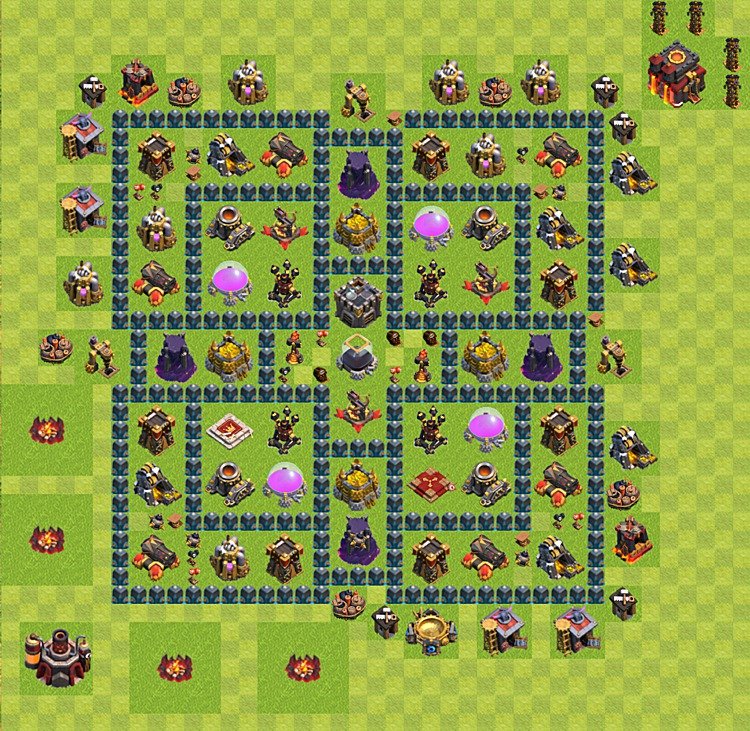 Base plan TH10 (design / layout) for Farming, #36