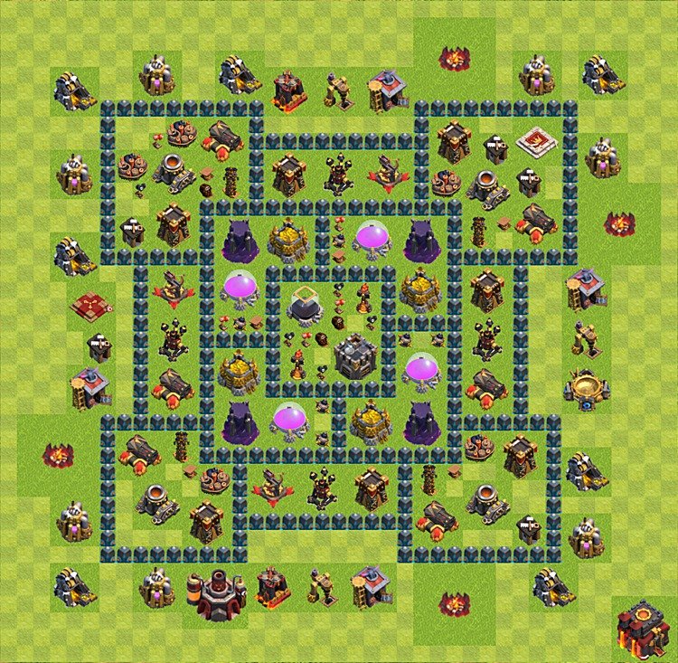 Base plan TH10 (design / layout) for Farming, #4