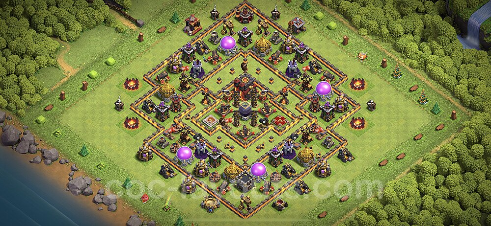 Base plan TH10 (design / layout) with Link for Farming 2020, #60