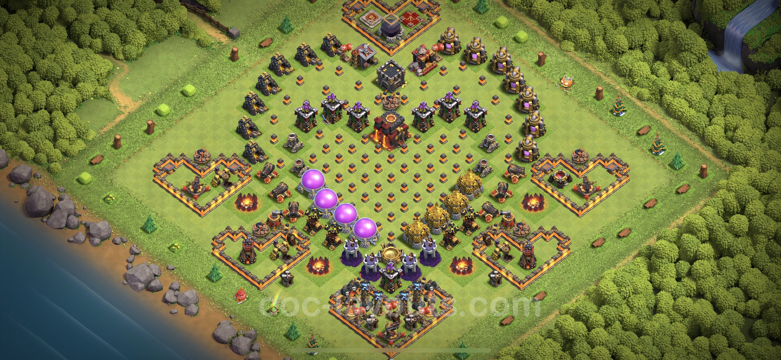Top Troll Funny Base TH10 with Link - Funny Art Plan 2021 - Clash of Clans...