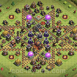 TH10 Funny Troll Base Plan with Link, Copy Town Hall 10 Art Design 2023, #18
