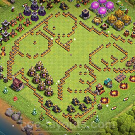 Troll Funny Diseño de aldea Ayuntamiento 10 Copiar - COC TH10 Perfecta Art Distribucion 2025 + Enlace - #36