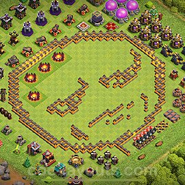 TH10 Funny Troll Base Plan with Link, Copy Town Hall 10 Art Design 2024, #38