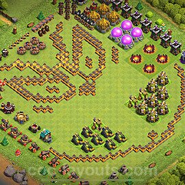 Troll Funny Diseño de aldea Ayuntamiento 10 Copiar - COC TH10 Perfecta Art Distribucion 2024 + Enlace - #45