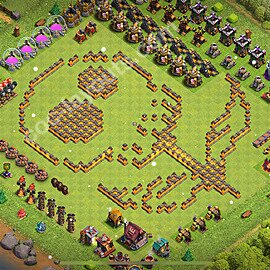 Municipio livello 10 Troll Funny Base + Link - Miglior Art Disposizione Villaggio COC 2025 TH10 - #48