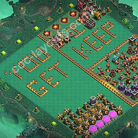 TH10 Funny Troll Base Plan with Link, Copy Town Hall 10 Art Design 2026, #52