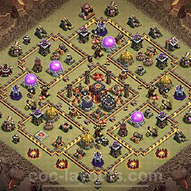 Die Clan War Base RH10 + Link, Anti 3 Sterne, Hybrid 2023 - COC Rathaus Level 10 Kriegsbase (CK / CW) - #118