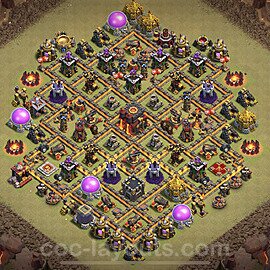 Die Anti 2 Sterne Clan War Base RH10 + Link 2023 - COC Rathaus Level 10 Kriegsbase (CK / CW) - #119
