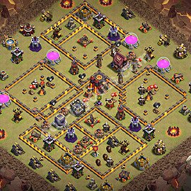 TH10 War Base Plan with Link, Anti Air / Dragon, Copy Town Hall 10 CWL Design 2026, #141