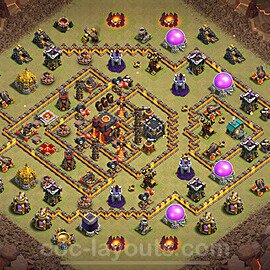 Die Anti 2 Sterne Clan War Base RH10 + Link, Anti Alles 2023 - COC Rathaus Level 10 Kriegsbase (CK / CW) - #145