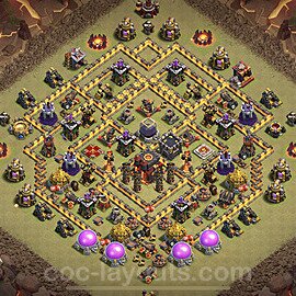 TH10 Max Levels CWL War Base Plan with Link, Anti Everything, Anti 3 Stars, Copy Town Hall 10 Design, #15