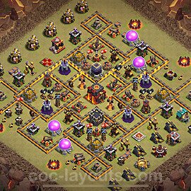 Die Anti 3 Sterne Clan War Base RH10 + Link, Anti Alles 2024 - COC Rathaus Level 10 Kriegsbase (CK / CW) - #151