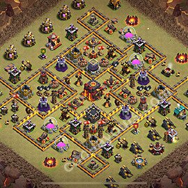 Военная База ТХ 10 2025 Анти 3 Звезды для Лиги Войны Кланов (КВ / ЛВК) Скопировать, Анти Все, #151