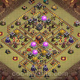 Die Clan War Base RH10 + Link, Anti Alles, Hybrid 2024 - COC Rathaus Level 10 Kriegsbase (CK / CW) - #157