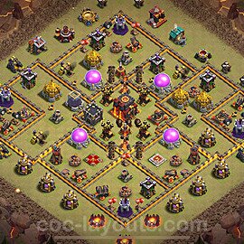 TH10 Max Levels CWL War Base Plan with Link, Anti Everything, Copy Town Hall 10 Design 2024, #168