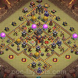 Die Maximal Clan War Base RH10 + Link, Hybrid 2024 - COC Rathaus Level 10 Kriegsbase (CK / CW) - #172