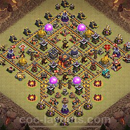 Die Clan War Base RH10 + Link, Anti Air / Dragon, Hybrid 2024 - COC Rathaus Level 10 Kriegsbase (CK / CW) - #178