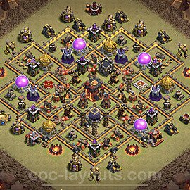 TH10 Max Levels CWL War Base Plan with Link, Anti 3 Stars, Hybrid, Copy Town Hall 10 Design 2023, #18