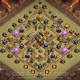 TH10 War Base Plan with Link, Anti Everything, Hybrid, Copy Town Hall 10 CWL Design 2024, #184