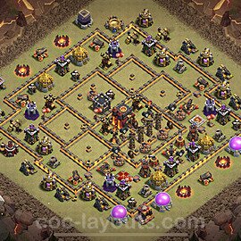 TH10 War Base Plan with Link, Anti Everything, Copy Town Hall 10 CWL Design 2023, #19