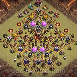 Die Clan War Base RH10 + Link, Anti Alles, Hybrid 2024 - COC Rathaus Level 10 Kriegsbase (CK / CW) - #191