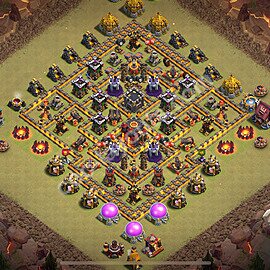 Ustawienie baza wojskowa TH10 z linkiem - Ratusz poziom 10 - COC 2025 - #195