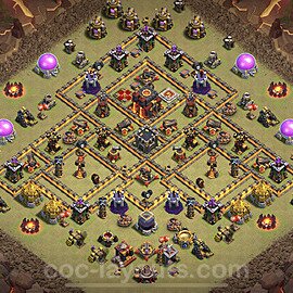 TH10 War Base Plan with Link, Anti Everything, Copy Town Hall 10 CWL Design 2023, #20