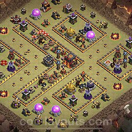 TH10 Anti 3 Stars CWL War Base Plan with Link, Anti Everything, Copy Town Hall 10 Design 2023, #21