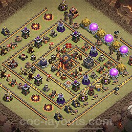 TH10 Max Levels CWL War Base Plan with Link, Anti Everything, Copy Town Hall 10 Design, #23