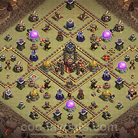 Die Maximal Clan War Base RH10 + Link, Anti 3 Sterne, Anti Air / Dragon 2023 - COC Rathaus Level 10 Kriegsbase (CK / CW) - #29